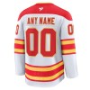 Miesten NHL Calgary Flames Pelipaita Custom Fanatics Premium Vieras 2024-25 Valkoinen
